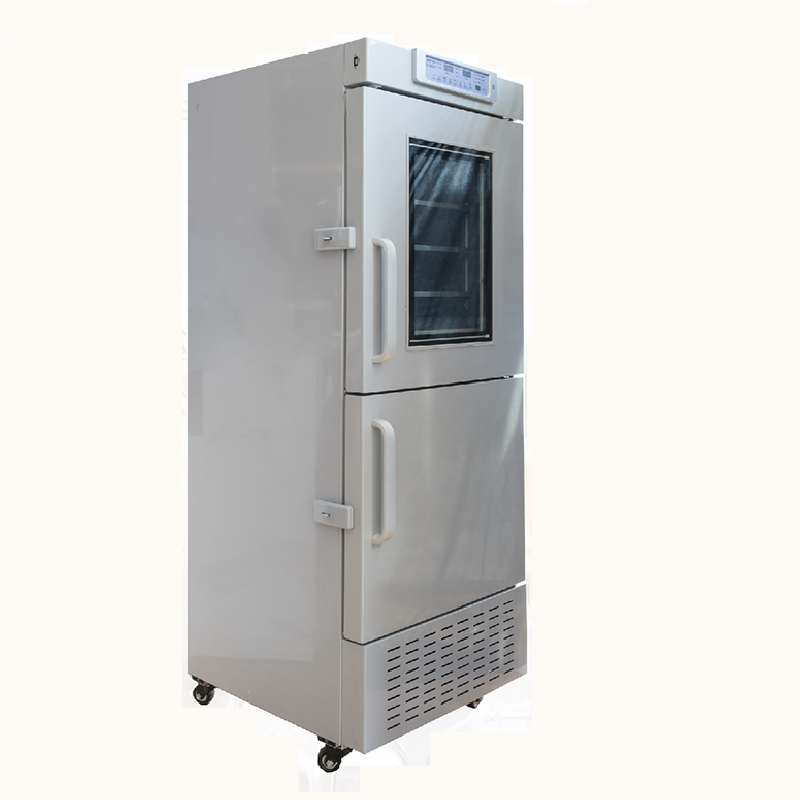 医用冷藏冷冻箱，YCD-288A，冷藏2-8℃；冷冻-20～；有效容积：288升；搁架：3个；篮筐：3个；外形尺寸(宽深高）：700x733x1860mm；内部尺寸(宽深高）：588x577x630mm（冷藏），505x508x415mm（冷冻），AUCMA，澳柯玛