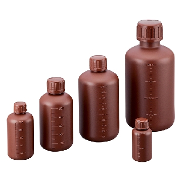 PE制标准规格瓶 （圆柱形・遮光），容量:100ml，规格:窄口(带内塞)，2-5076-01，AS ONE，亚速旺