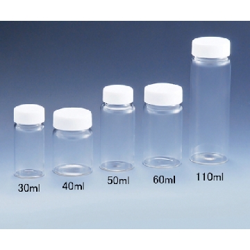 玻璃螺口样品瓶 ，JSV-40，容量(ml):40，口内径×胴径×全长(mm):φ27.5×φ40.0×59.5，87-1004-55，AS ONE，亚速旺