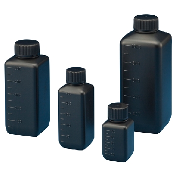 HDPE瓶 （方形・遮光・未灭菌），容量:100ml，规格:广口，15-7001-55，AS ONE，亚速旺