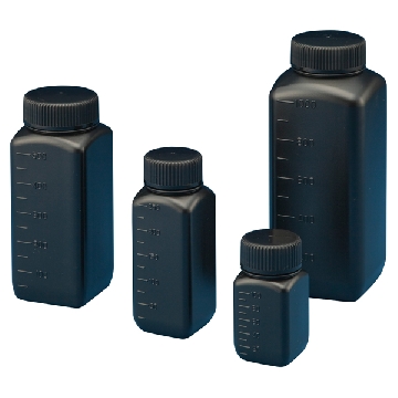 HDPE瓶 （方形・遮光・已灭菌），容量:250ml，规格:窄口，15-6302-55，AS ONE，亚速旺