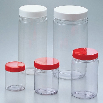 广口直身瓶 （透明聚氯乙烯制），容量:300ml，口内径×直径×总高（mm）:φ59×φ75×92，5-026-01，AS ONE，亚速旺