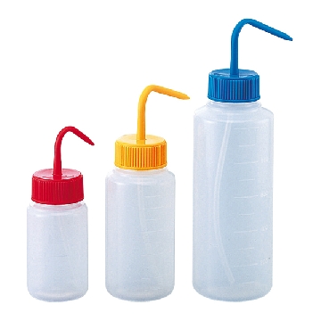 彩色清洗瓶 （广口），瓶盖颜色:红色，容量（ml）:250，4-5668-01，AS ONE，亚速旺