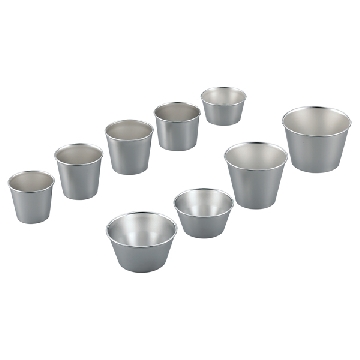 不锈钢样品杯 ，6，容量（ml）:125，内径×瓶底外径×高（mm）:φ76×φ50×42，2-9363-06，AS ONE，亚速旺