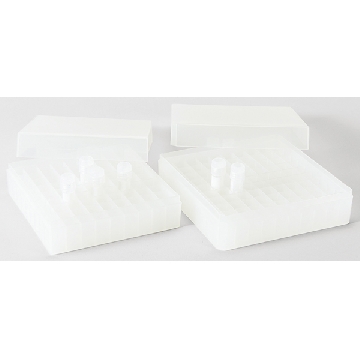 经济型PP制冻存盒 （独立包装），存放数:81（9×9孔），数量:1箱（50个），CC-4600-01，AS ONE，亚速旺