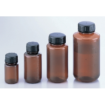 透明的PP制塑料瓶 （褐色），容量:500ml，口内径（瓶体直径）×瓶高（总高）（mm）:φ45（φ77）×158（161），1-7680-04，AS ONE，亚速旺