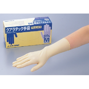 乳胶手套 （全压纹12英寸/无粉），尺寸:L，数量:1盒（100只），1-8448-01，AS ONE，亚速旺