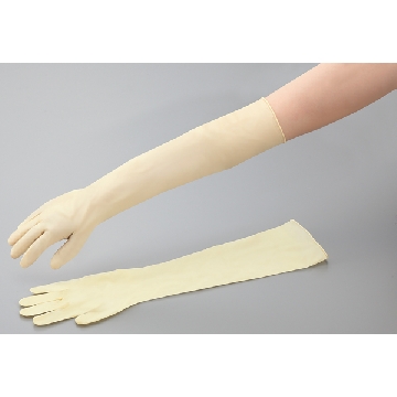 乳胶超长型手套 （无粉），尺寸:L，全长（mm）:500，3-6432-01，AS ONE，亚速旺
