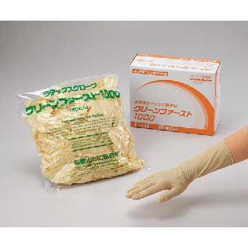 无尘室用乳胶手套 （无粉／压纹），尺寸:S，规格:已进行γ线灭菌，6-3048-33，AS ONE，亚速旺
