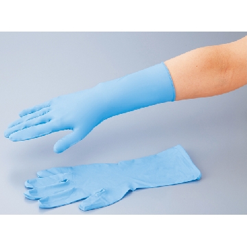 丁腈手套 （12英寸／无粉），尺寸:M，颜色:蓝色，1-2244-02，AS ONE，亚速旺
