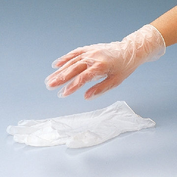 经济型PVC一次性手套 （有粉），尺寸:M，数量:1盒（100只)，CC-3020-02，AS ONE，亚速旺