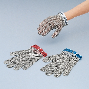 防切割手套 ，5根手指，尺寸:M，带子颜色:红色，8-5323-02，AS ONE，亚速旺