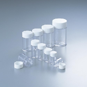 PS螺口瓶 ，No.1，容量（ml）:5，口内径×上部直径（下部直径）×全长（mm）:φ16.6×φ23.8（22.8）×37，4-1024-01，AS ONE，亚速旺