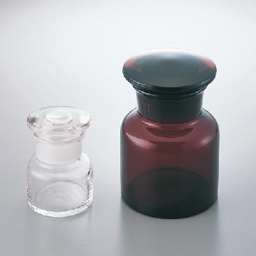 【停止销售】短型磨口玻璃瓶 ，色/容量:茶色60ml，口内径×瓶体直径×高度（mm）:φ35×φ54×62，2-7684-05，AS ONE，亚速旺