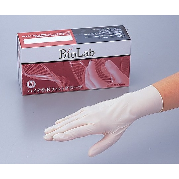乳胶橡胶手套（BioLab） ，尺寸:M，数量:1盒（100只），1-4625-02，AS ONE，亚速旺
