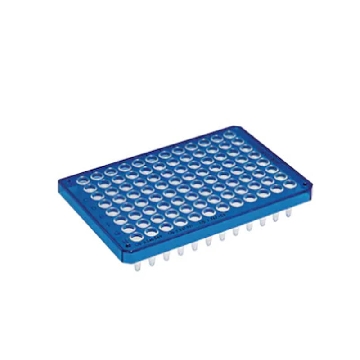 twin.tec 96孔PCR板, 半裙边(孔无色) 蓝色, 25块，0030128605，Eppendorf，艾本德
