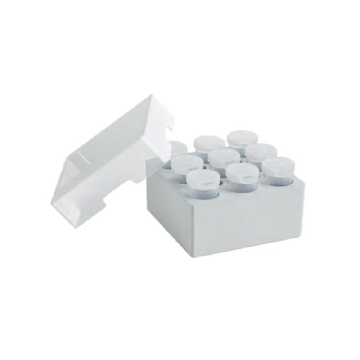 储存盒 3x3, 可放置9个内旋盖冻存管, 2个, 3.5", 高88.9 mm, 聚丙烯材质, 可耐受 -87 °C, 可高温高压灭菌, 带盖和数字字母标识，30140729，Eppendorf，艾本德