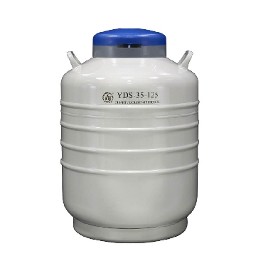 贮存型液氮生物容器，35.5L，口径125mm，含6个4层的方提筒和冻存盒，YDS-35-125，金凤