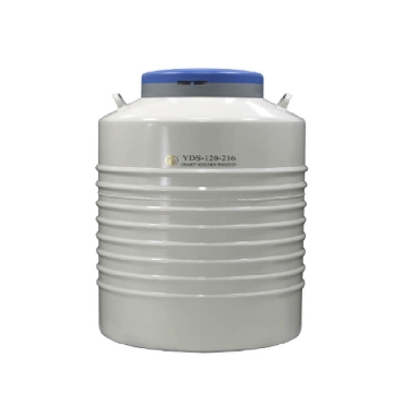 配多层方提筒的液氮生物容器，120L，口径216mm，含5个10层的方提筒和冻存盒，需另配锁盖，YDS-120-216，金凤