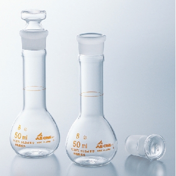 ASONE短型容量瓶 250ml 1个 附中文校准证书，1-8566-04-57，AS ONE，亚速旺