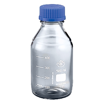 螺口试剂瓶(纯水洗净) 2070M/500SCC 500ml 透明，4-924-03，AS ONE，亚速旺
