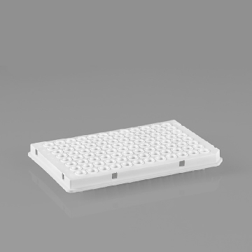 PCR板，40ul 384 孔板，PP，白边 白孔，10/盒, 10盒/箱，PCRP-40FS-384C-W，铂杰