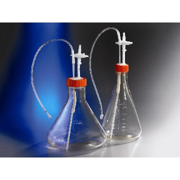 锥形瓶，3L Polycarbonate Erlenmeyer (Fernbach Design) Flask with 1/8" Dip Tube, 0.2μm Vent, Male Luer Lock, Sterile，型号431514，Corning，康宁