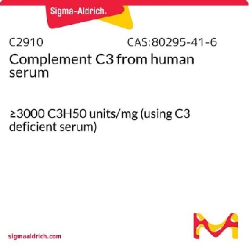 Complement C3 来源于人类血清，0.1MG，C2910-.1MG，Sigma