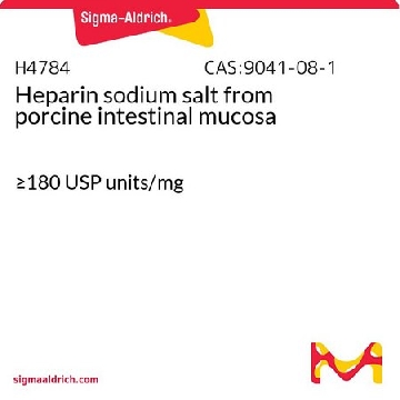 肝素 钠盐 来源于猪肠粘膜，250MG，H4784-250MG，Sigma