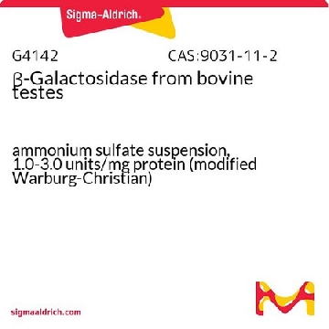 β-Galactosidase from bovine testes，0.5UNIT，G4142-.5UN，Sigma