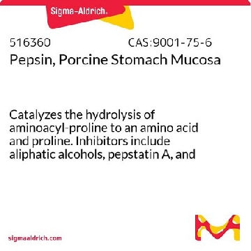 胃蛋白酶，猪胃粘膜，500MG，516360-500MGCN，Sigma