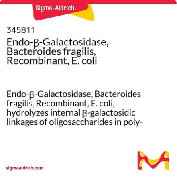 Endo-β-Galactosidase, Bacteroides fragilis, Recombinant, E. coli，50UL，345811-50ULCN，Sigma
