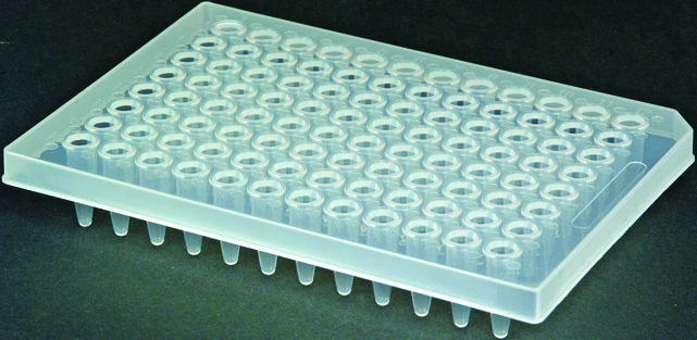 96孔透明平顶PCR板(半裙边)，10块/5包/箱，PCR-96M2-HS-C，Axygen，爱思进