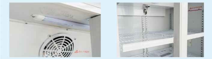 药品冷藏箱2～8℃，YC-1006，有效容积：1006升；搁架：12个；外形尺寸(宽深高）：1200x710x2020mm；内部尺寸(宽深高）：1100x585x1740mm，AUCMA，澳柯玛