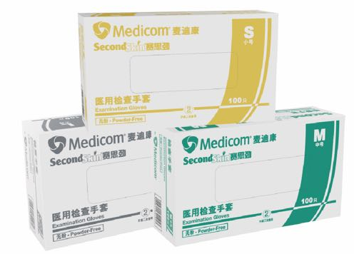 PVC手套（医疗，5g），无粉，大号，10盒/箱×100只/盒，1209D，Medicom