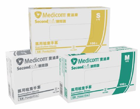 PVC手套（医疗，5g），无粉，中号，10盒/箱×100只/盒，1209C，Medicom