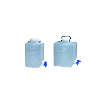 可高温高压灭菌的矩形细口大瓶（带放水口），聚丙烯；聚丙烯放水口和螺旋盖，9L容量，6/箱，2321-0020，Nalgene，Thermofisher，赛默飞世尔