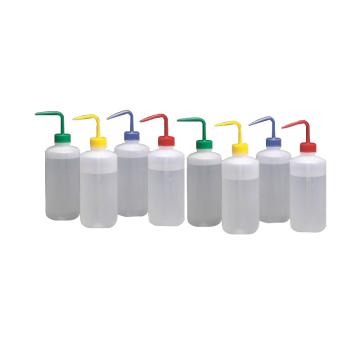 颜色标记的洗瓶，低密度聚乙烯瓶体；聚丙烯螺旋盖/杆和吸管，250ml容量，蓝色，24/箱，2422-3500，Nalgene，Thermofisher，赛默飞世尔