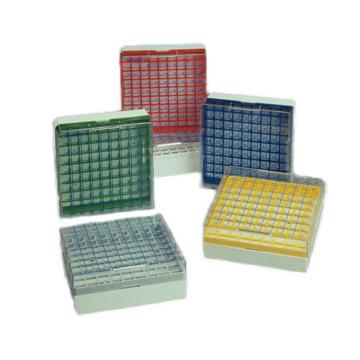 彩色冻存盒，聚碳酸酯，分类（每种颜色4个加4个白色），24/箱，867013-0245，Nalgene，Thermofisher，赛默飞世尔
