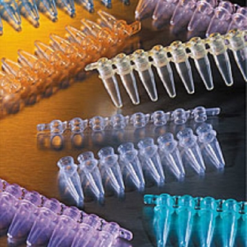 TGOLD，，PCR8孔排管（8联管），拱盖，混色，PP（聚丙烯）材质，未灭菌，125个/包/10包/箱，TGOLD,PCR,8WL CAP,DT,RBW,PP,NS,BK,125/1250，型号3748，Corning，康宁