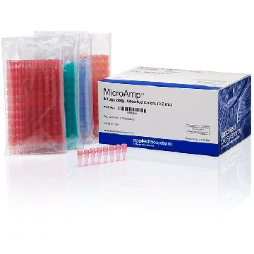 MICROAMP 8-STRIP COLOR RXN TUBES, 0.2ML，N8010838，Applied Biosystems