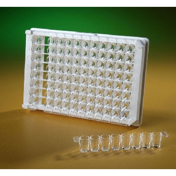 PIERCE 8-WELL STRIP PLATES CLEAR CORNER NOTCHED, 100/PKG，15031，赛默飞世尔