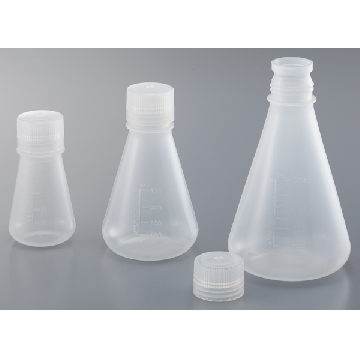 PP三角烧瓶 （带螺旋帽），PEF500，容量（ｍｌ）:500，一个刻度（ｍｌ）#※#:100，C3-9954-05，AS ONE，亚速旺