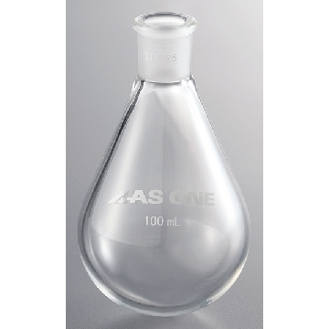 ASONE茄型烧瓶 ，FGN-011525，容量（ml）:100，磨口（ts）:15/25，C3-6588-06，AS ONE，亚速旺