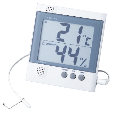 【停止销售】数字式温湿度计 ，EM913NR，测定范围（温度/湿度）:0～50℃（室内），－50～＋70℃（室外）/ 25～95%RH（室内25℃时），1-5780-01，AS ONE，亚速旺