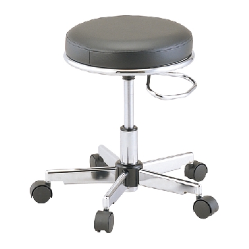 实验室用高级椅子 ，TKM-455R，规格:有环，座部直径×脚部直径×高（mm）:φ370×φ455×475～635，1-4219-02，AS ONE，亚速旺
