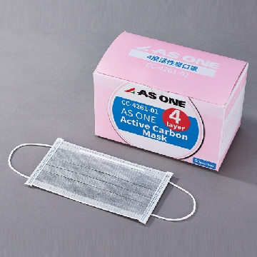 经济型活性炭口罩 （耳挂式），数量:50只/盒，CC-4261-01，AS ONE，亚速旺