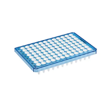 twin.tec荧光定量PCR 96孔板, 半裙边(孔白色), 蓝色, 25片，0030132530，Eppendorf，艾本德