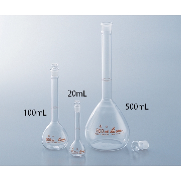 容量瓶(白色) 20mL(附有检查报告)，61-9590-09，AS ONE，亚速旺