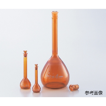 容量瓶(棕色) 10mL(可追溯性体系图+附有检查报告)，61-9590-41，AS ONE，亚速旺